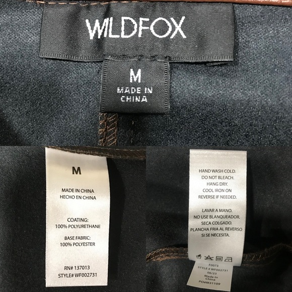 Wildfox Chocolate Fondant Oversize Faux Leather Shirt Jacket, Medium - Picture 11 of 11